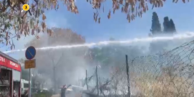 שריפה בציר ויצמן