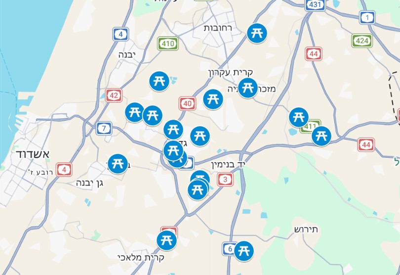 מפת העגלות 