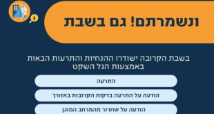 ונשמרתם גם בשבת